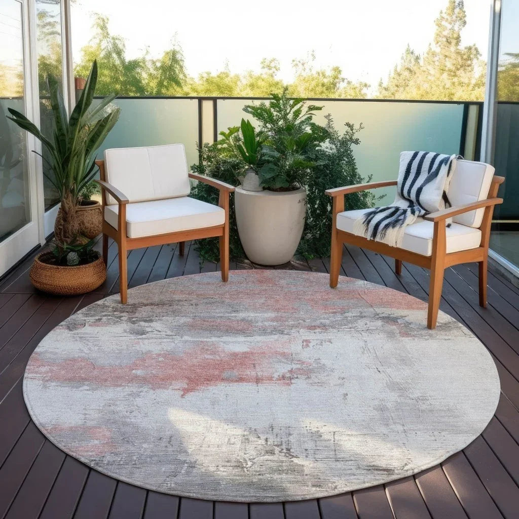 Caelius Orange Washable Indoor - Outdoor Rug - LOOMLAN - LOOMLAN Rugs - Outdoor Rugs