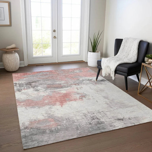 Caelius Orange Washable Indoor - Outdoor Rug - LOOMLAN - LOOMLAN Rugs - Outdoor Rugs