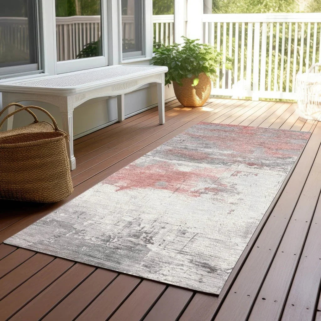 Caelius Orange Washable Indoor - Outdoor Rug - LOOMLAN - LOOMLAN Rugs - Outdoor Rugs