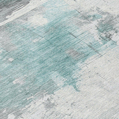Caelius Teal Washable Indoor - Outdoor Rug - LOOMLAN - LOOMLAN Rugs - Outdoor Rugs