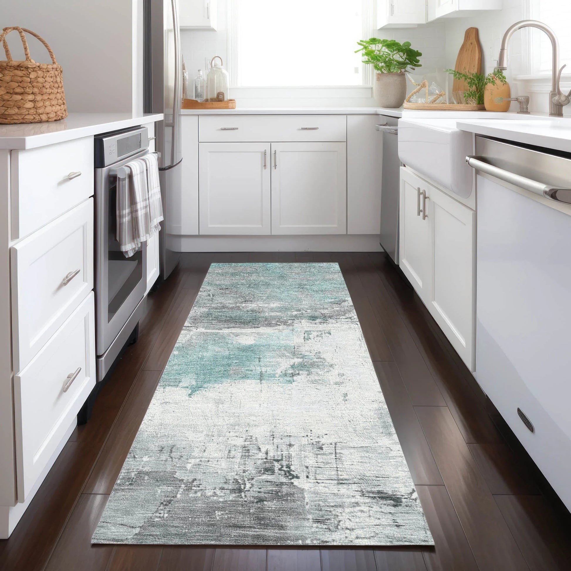 Caelius Teal Washable Indoor - Outdoor Rug - LOOMLAN - LOOMLAN Rugs - Outdoor Rugs