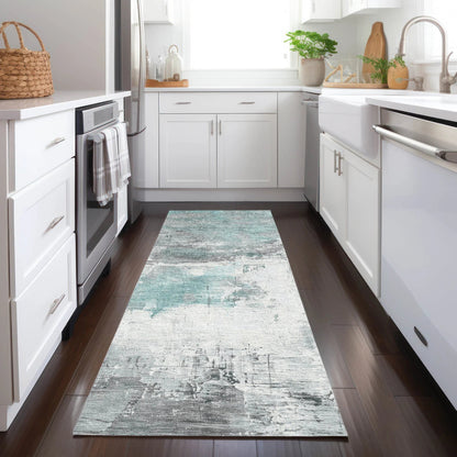 Caelius Teal Washable Indoor - Outdoor Rug - LOOMLAN - LOOMLAN Rugs - Outdoor Rugs