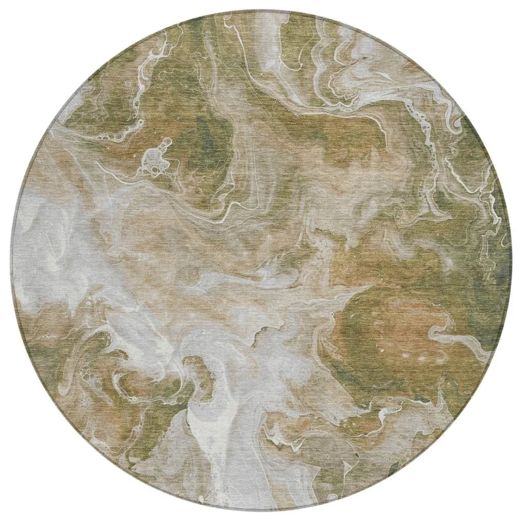 Caelor Brown Washable Indoor - Outdoor Rug - LOOMLAN - LOOMLAN Rugs - Outdoor Rugs