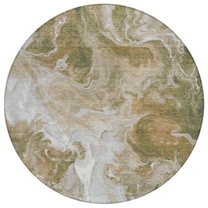 Caelor Brown Washable Indoor - Outdoor Rug - LOOMLAN - LOOMLAN Rugs - Outdoor Rugs