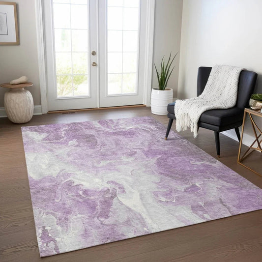Caelor Purple Washable Indoor - Outdoor Rug - LOOMLAN - LOOMLAN Rugs - Outdoor Rugs