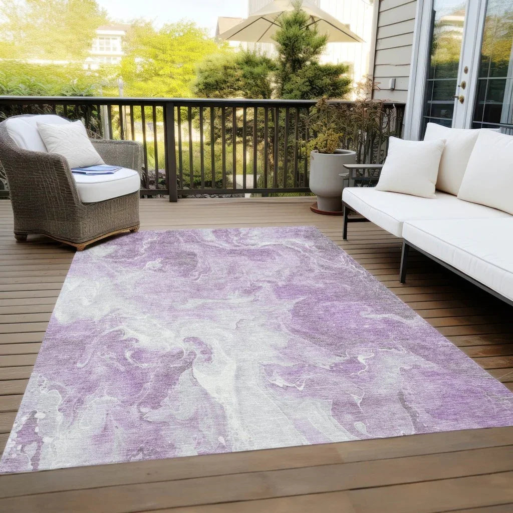 Caelor Purple Washable Indoor - Outdoor Rug - LOOMLAN - LOOMLAN Rugs - Outdoor Rugs