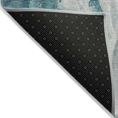 Caelor Teal Washable Indoor - Outdoor Rug - LOOMLAN - LOOMLAN Rugs - Outdoor Rugs