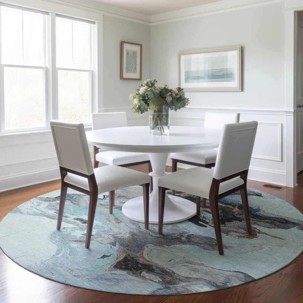 Caelora Teal Washable Indoor - Outdoor Rug - LOOMLAN - LOOMLAN Rugs - Outdoor Rugs