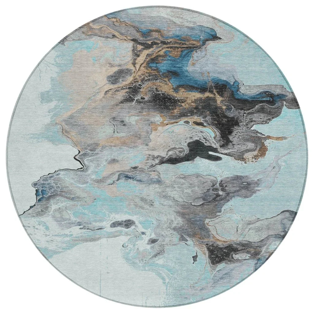 Caelora Teal Washable Indoor - Outdoor Rug - LOOMLAN - LOOMLAN Rugs - Outdoor Rugs