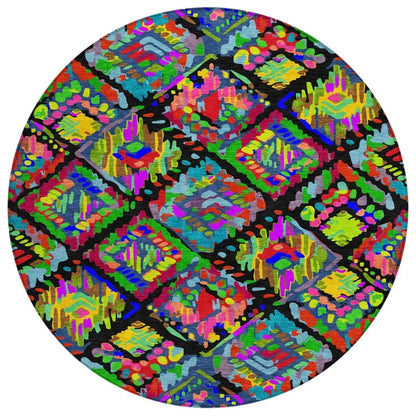 Caeluma Black Washable Indoor - Outdoor Rug - LOOMLAN - LOOMLAN Rugs - Outdoor Rugs