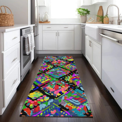 Caeluma Black Washable Indoor - Outdoor Rug - LOOMLAN - LOOMLAN Rugs - Outdoor Rugs