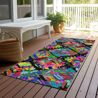 Caeluma Black Washable Indoor - Outdoor Rug - LOOMLAN - LOOMLAN Rugs - Outdoor Rugs