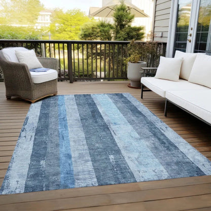 Caelyn Blue Washable Indoor - Outdoor Rug - LOOMLAN - LOOMLAN Rugs - Outdoor Rugs