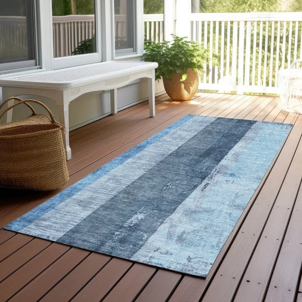 Caelyn Blue Washable Indoor - Outdoor Rug - LOOMLAN - LOOMLAN Rugs - Outdoor Rugs