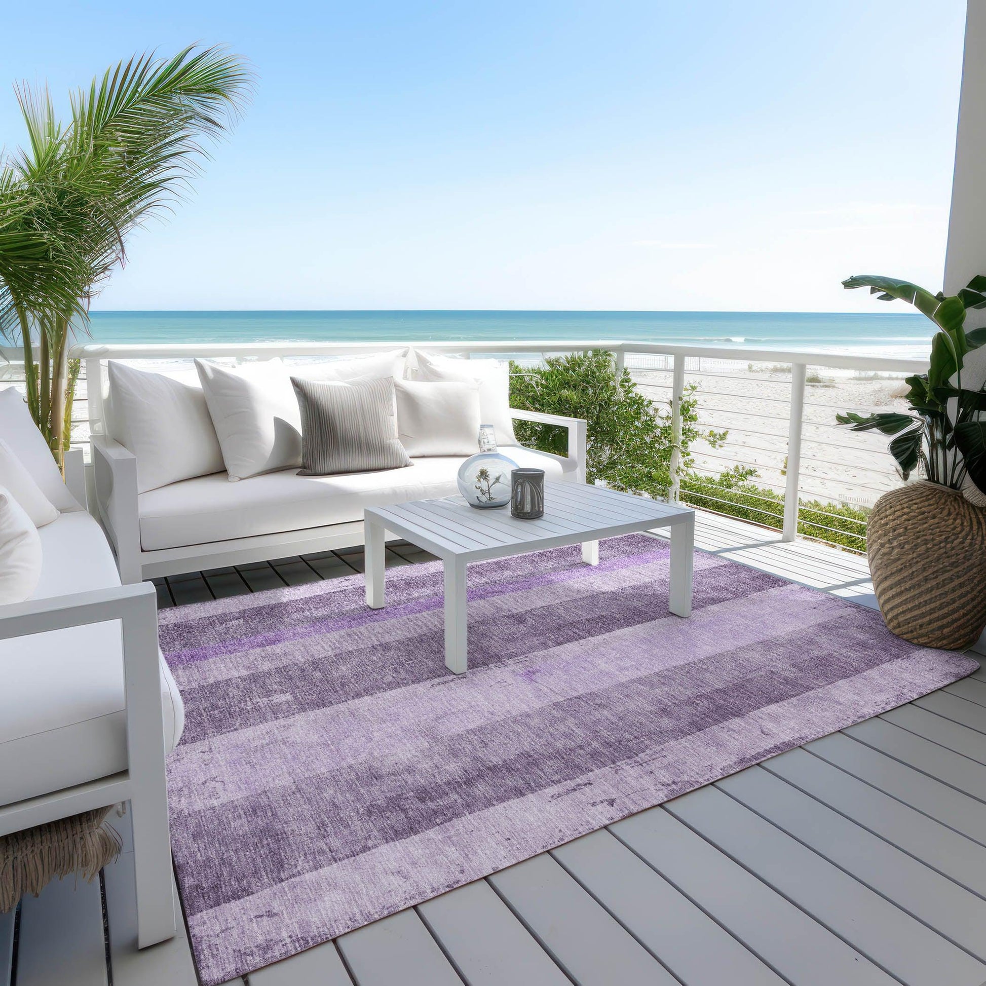 Caelyn Purple Washable Indoor - Outdoor Rug - LOOMLAN - LOOMLAN Rugs - Outdoor Rugs