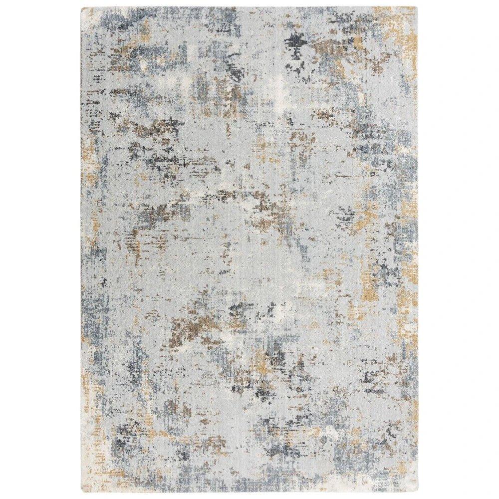 Caer Abstract Blue Large Area Rugs For Living Room - LOOMLAN - LOOMLAN - Area Rugs