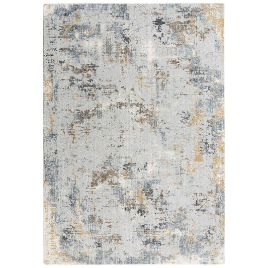 Caer Abstract Blue Large Area Rugs For Living Room - LOOMLAN - LOOMLAN - Area Rugs