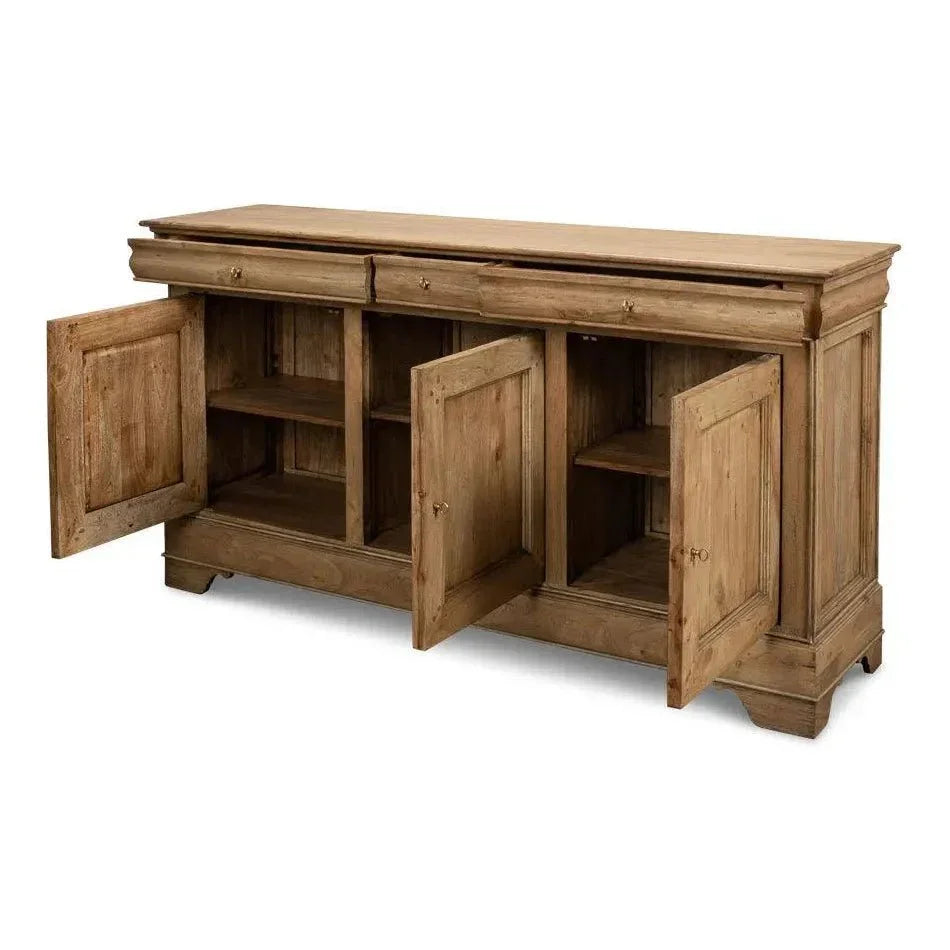 Cafe Au Lait Buffet Driftwood Finish - LOOMLAN - Sarreid - Sideboards