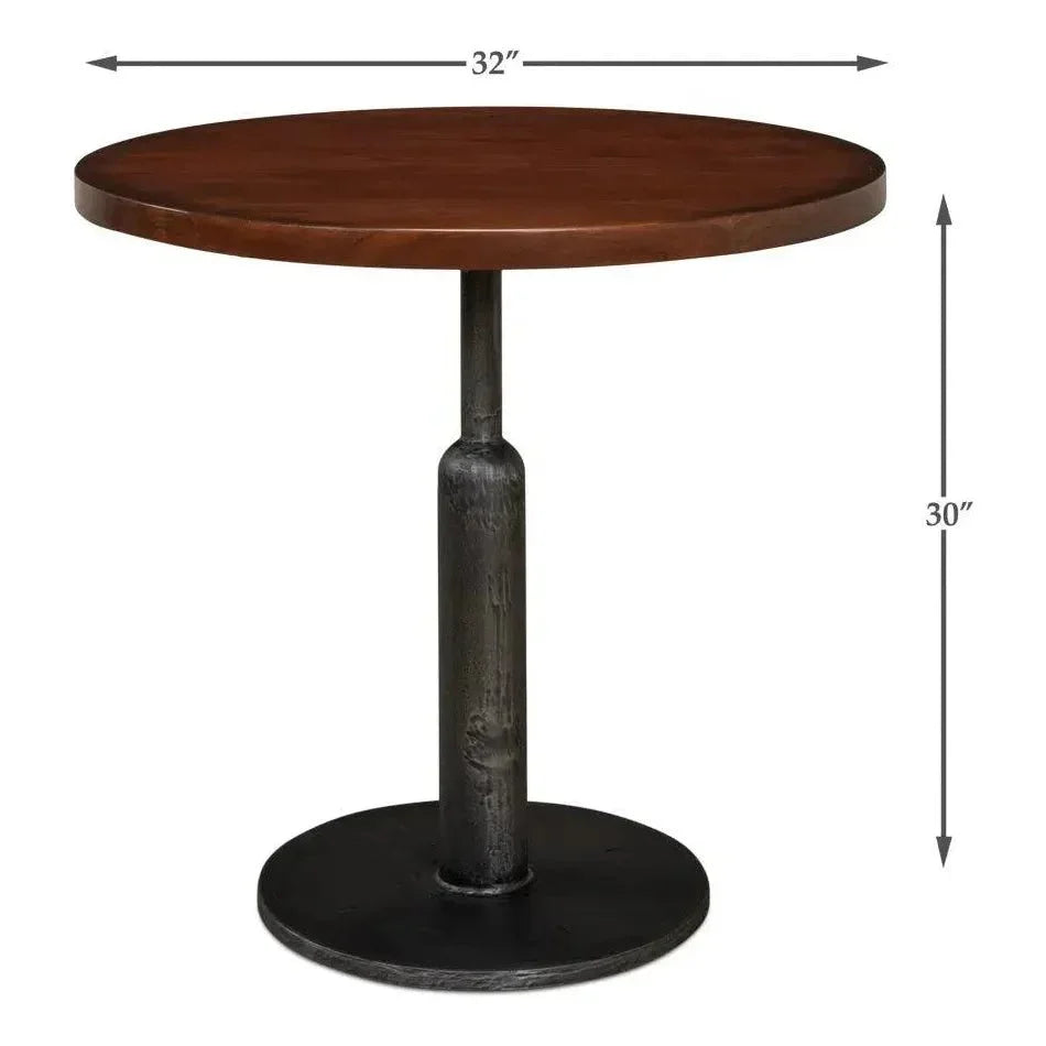 Cafe Round Bistro Table-Dining Tables-Sarreid-LOOMLAN