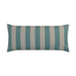 Cafe Stripe Aqua Outdoor Lumbar Pillow-Outdoor Pillows-D.V. Kap-LOOMLAN