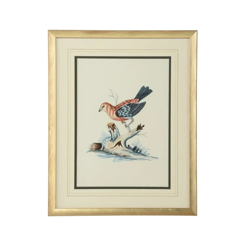 Cain Birds Gold Wood Framed Artwork-Framed Wall Art-Chelsea House-Birds D-LOOMLAN