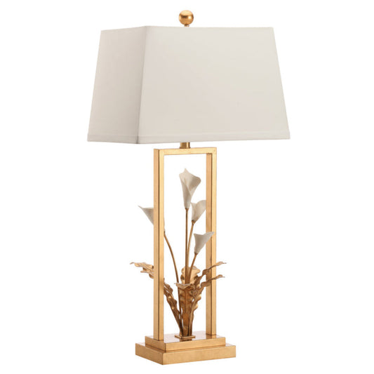 Cain Calla Lily Metal Golden Table Lamp