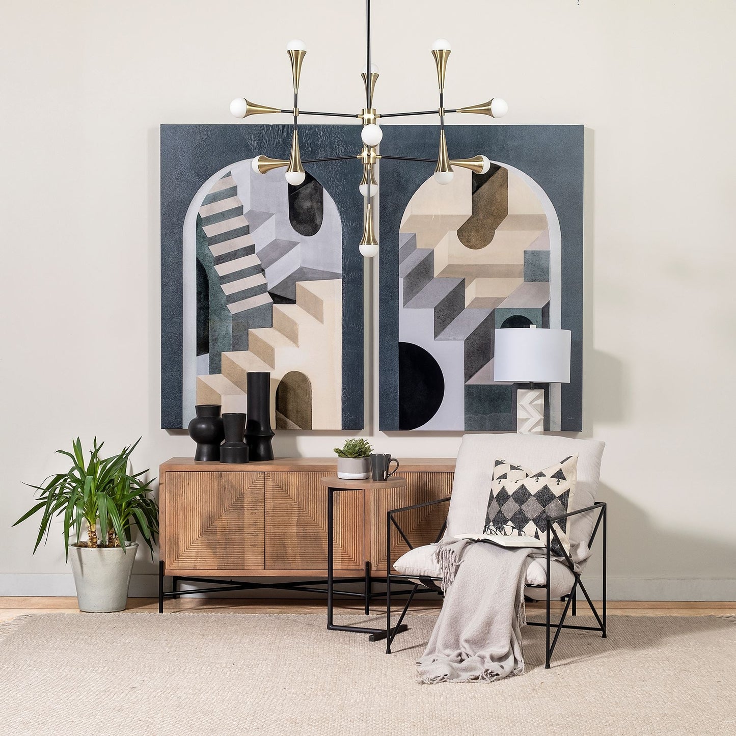 Cairo Four Doors Wood Sideboard