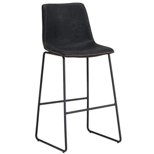 Cal Leather Barstool (Set Of 2) - LOOMLAN - SUNPAN - Bar Stools