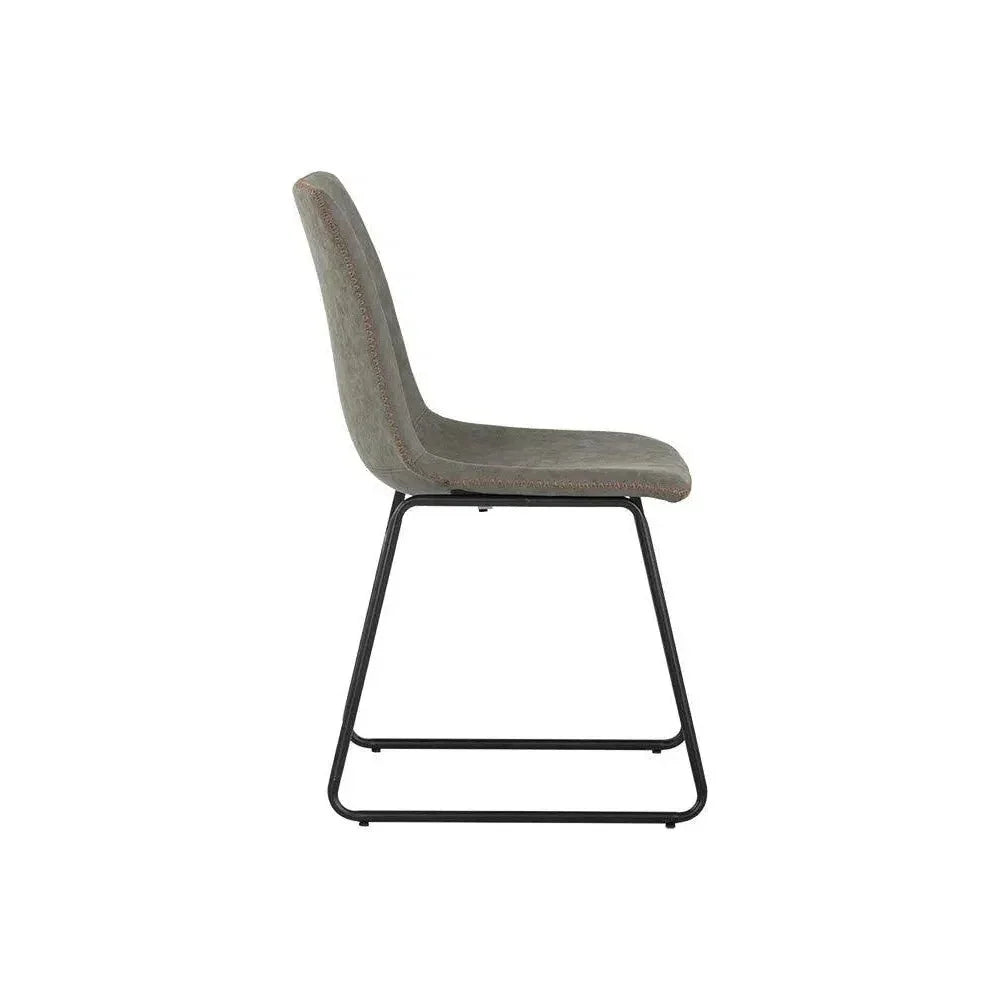 Cal Leather Armless Dining Chair 2PC - LOOMLAN - SUNPAN - Dining Chairs