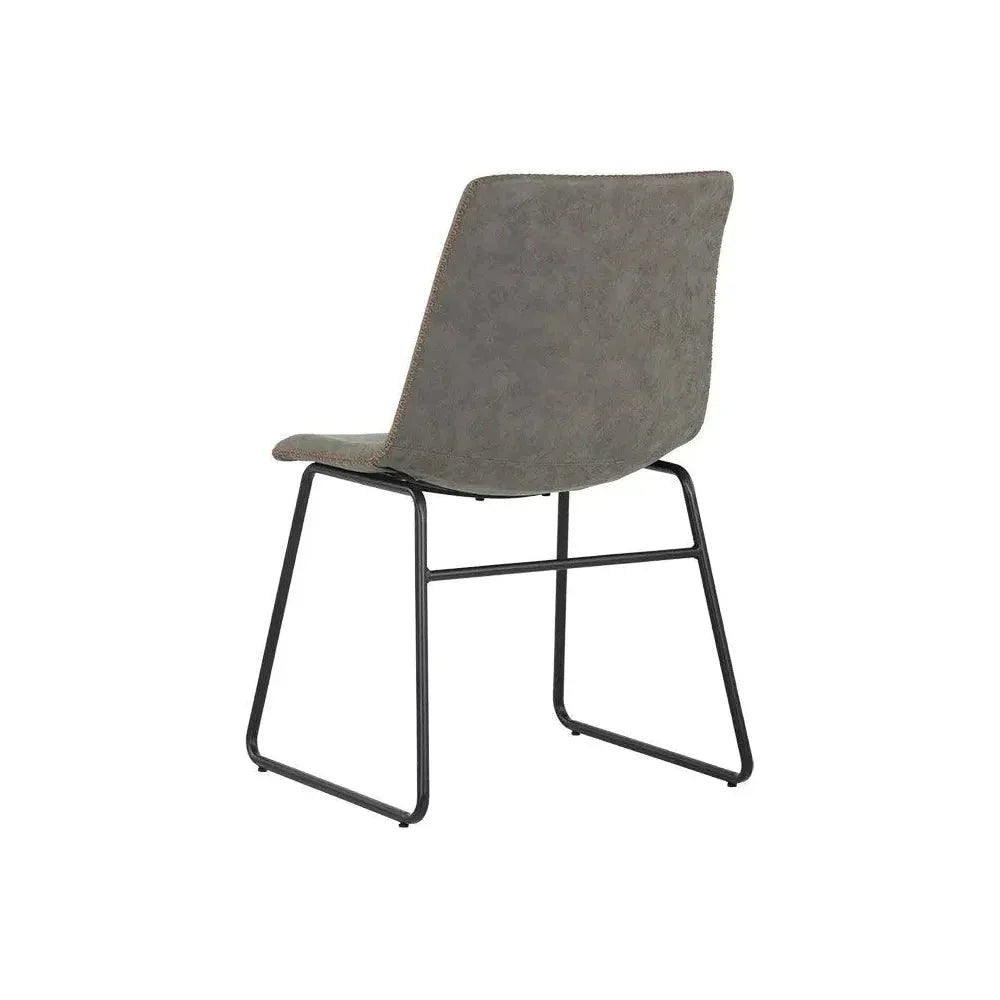 Cal Leather Armless Dining Chair 2PC - LOOMLAN - SUNPAN - Dining Chairs