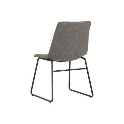 Cal Leather Armless Dining Chair 2PC - LOOMLAN - SUNPAN - Dining Chairs