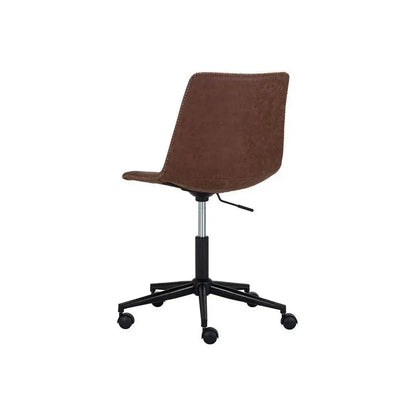 Cal Leather Armless Office Chair-Office Chairs-SUNPAN-LOOMLAN