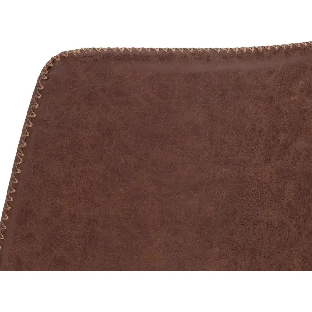 Cal Leather Armless Office Chair-Office Chairs-SUNPAN-LOOMLAN