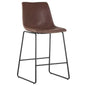 Cal Leather Counter Stool 2PC - LOOMLAN - SUNPAN - Counter Stools