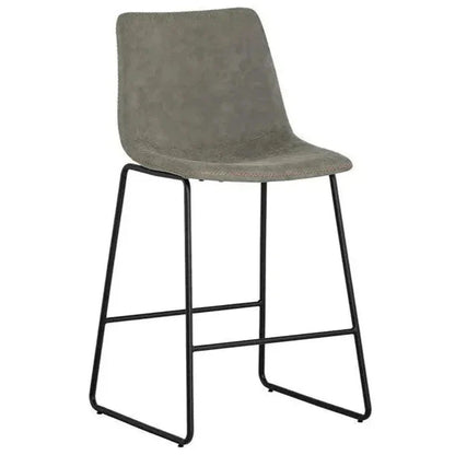 Cal Leather Counter Stool 2PC - LOOMLAN - SUNPAN - Counter Stools