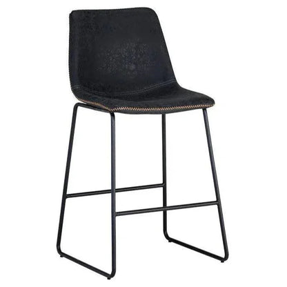 Cal Leather Counter Stool 2PC - LOOMLAN - SUNPAN - Counter Stools