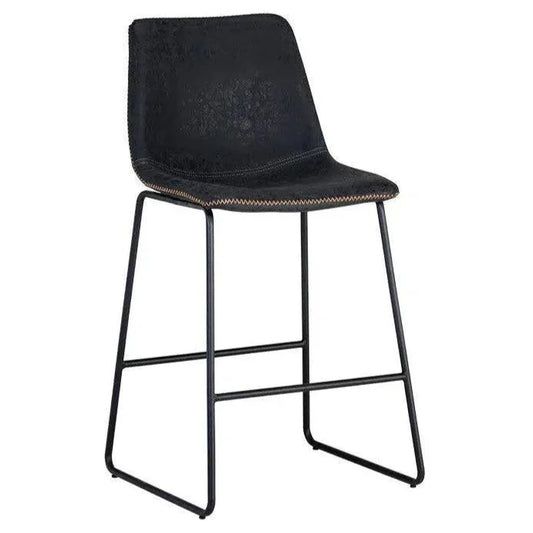 Cal Leather Counter Stool 2PC - LOOMLAN - SUNPAN - Counter Stools