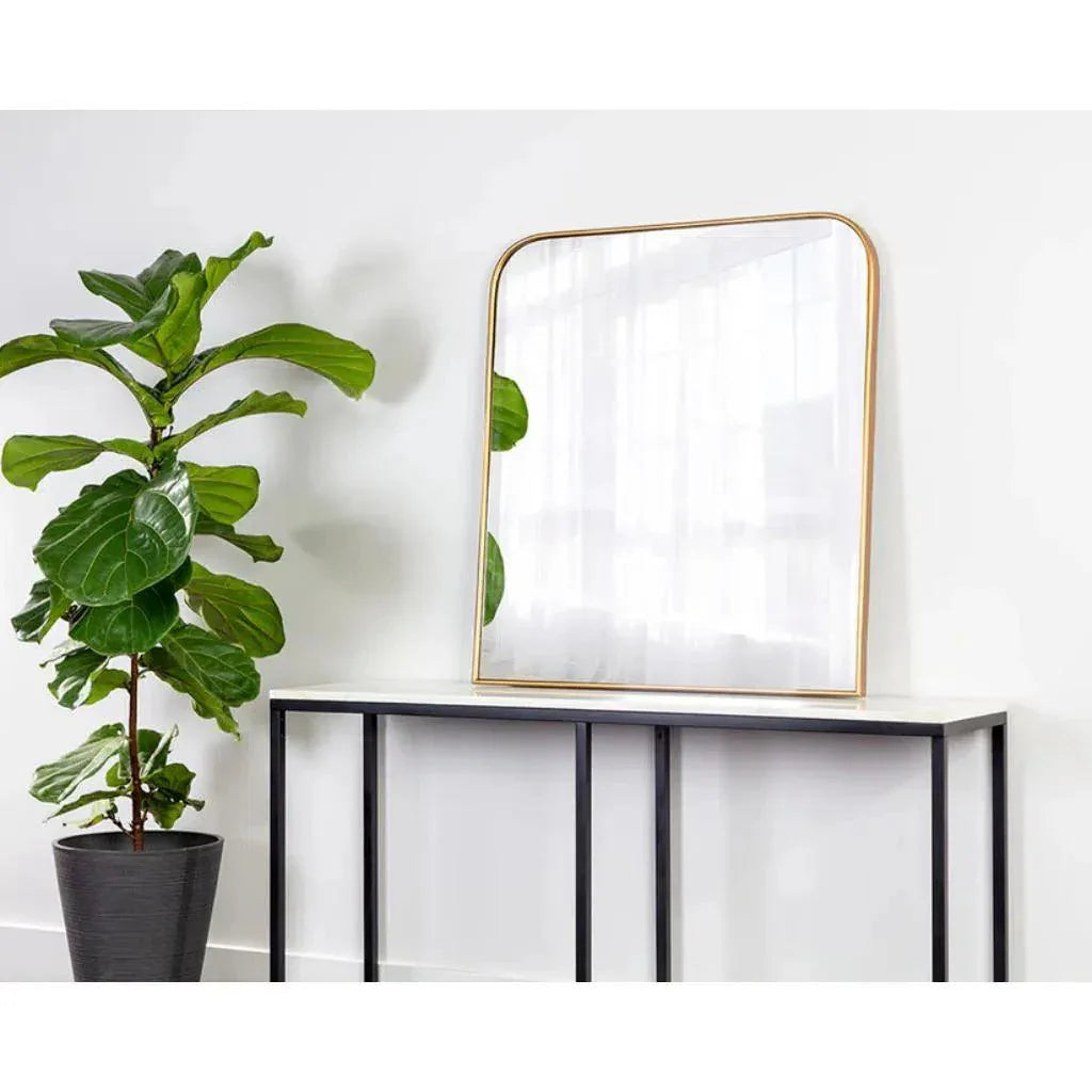 Calabasas Iron Framed Wall Mirror - LOOMLAN - SUNPAN - Wall Mirrors