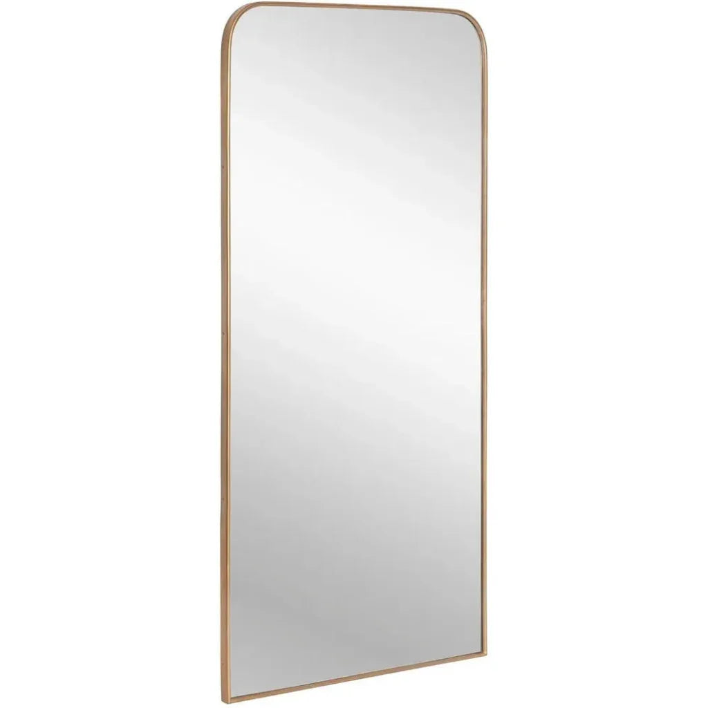 Calabasas Iron Framed Floor Mirror-Floor Mirrors-SUNPAN-Brass-LOOMLAN