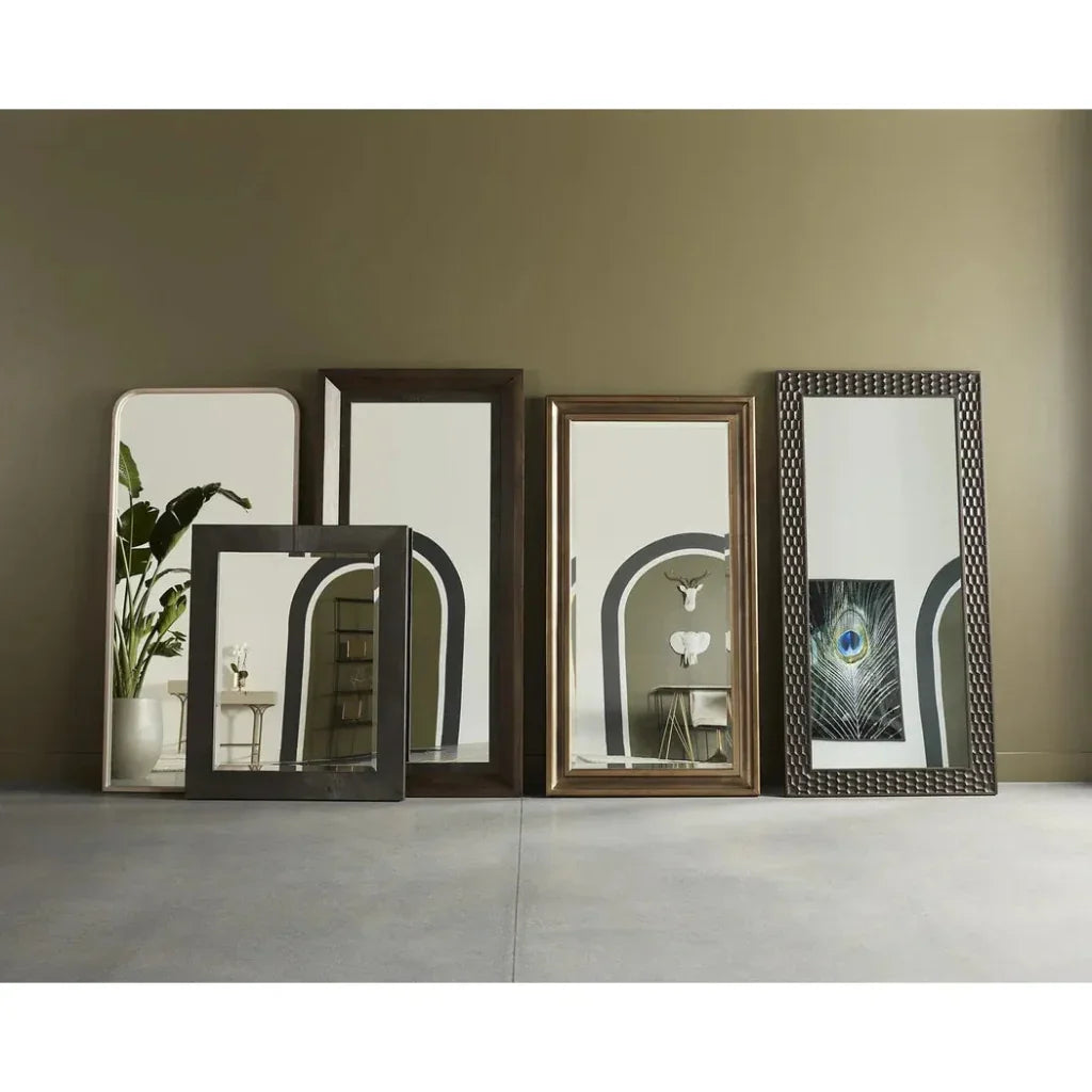 Calabasas Iron Framed Floor Mirror-Floor Mirrors-SUNPAN-LOOMLAN