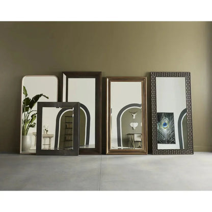 Calabasas Iron Framed Floor Mirror-Floor Mirrors-SUNPAN-LOOMLAN