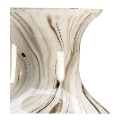 Calacatta Gold Marbled Patterned Glass Vase - LOOMLAN - Wildwood - Vases & Jars