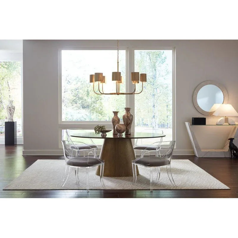 Calacatta Gold Marbled Patterned Glass Vase - LOOMLAN - Wildwood - Vases & Jars