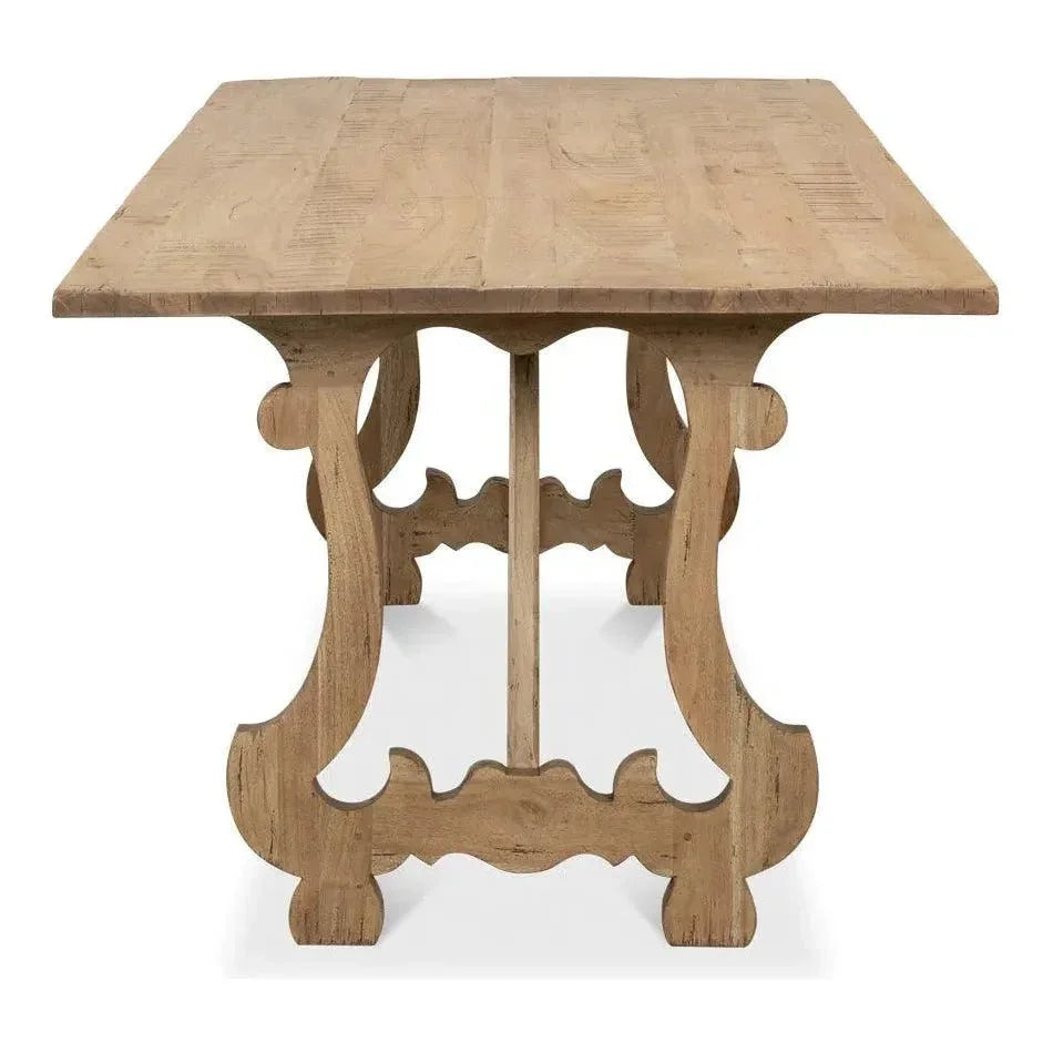 Calambac Driftwood Dining Table Seats 6-Dining Tables-Sarreid-LOOMLAN