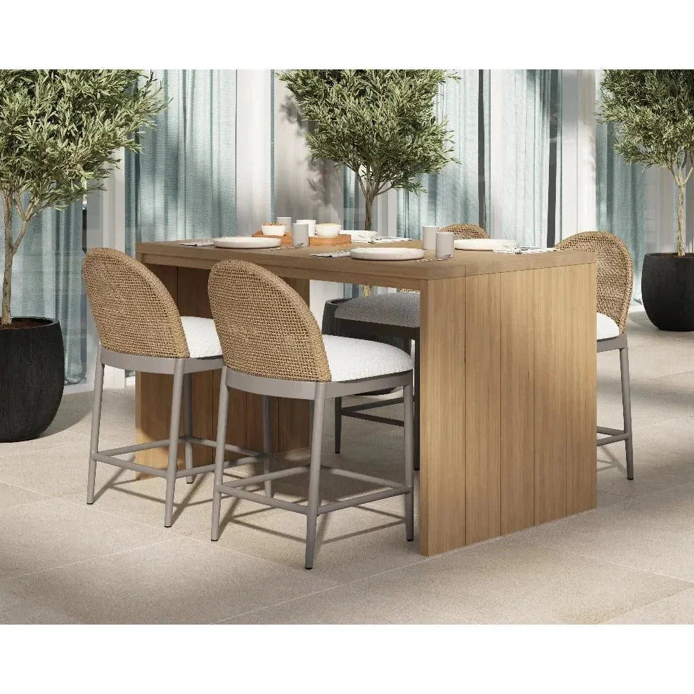 Calandri Fabric Outdoor Counter Stool - LOOMLAN - SUNPAN - Counter Stools