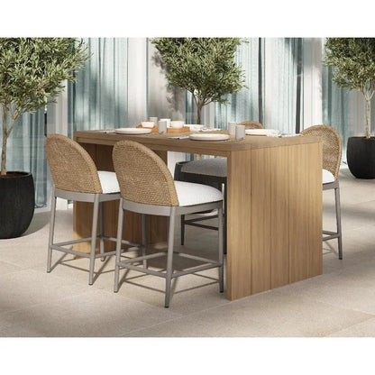 Calandri Fabric Outdoor Counter Stool - LOOMLAN - SUNPAN - Counter Stools