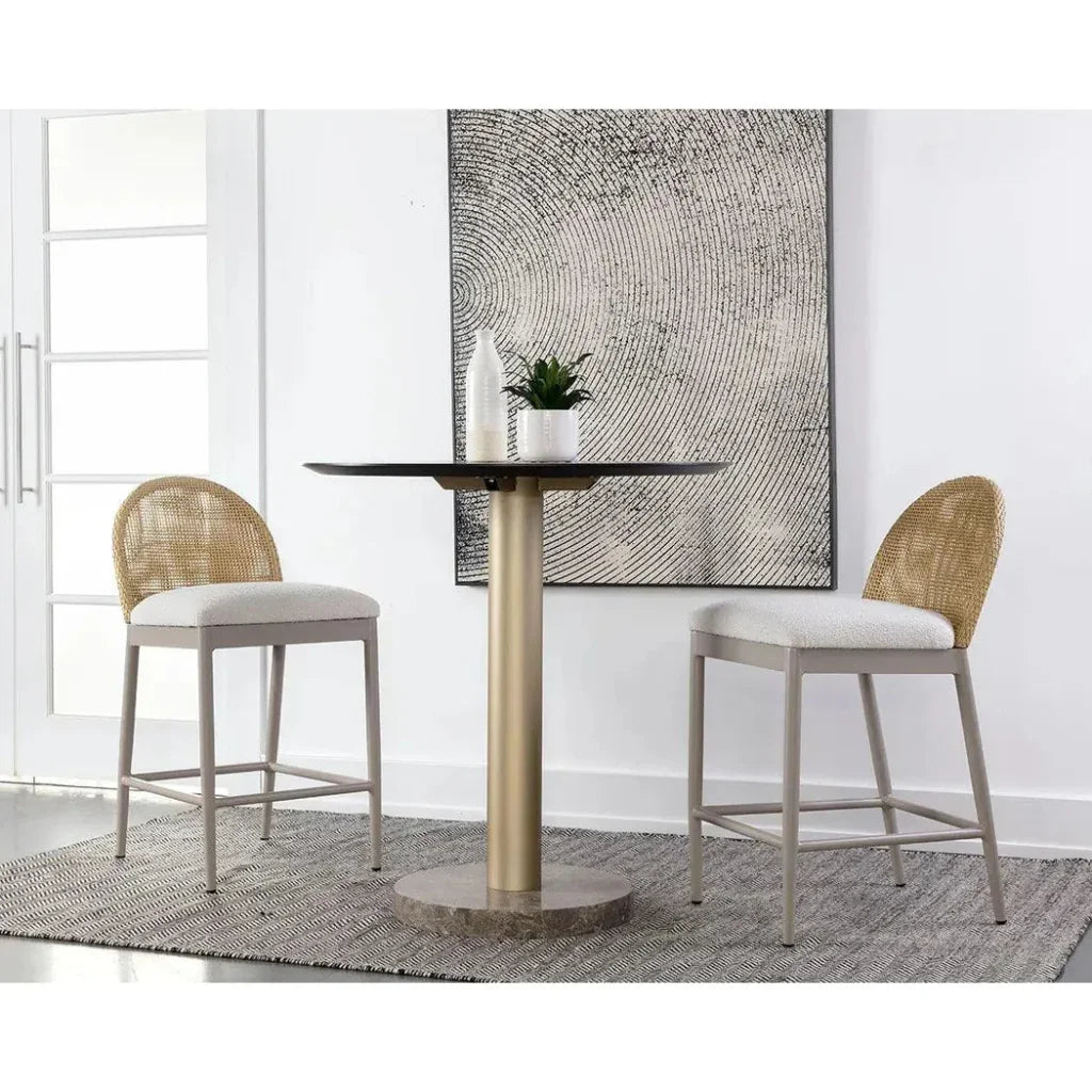 Calandri Fabric Outdoor Counter Stool - LOOMLAN - SUNPAN - Counter Stools