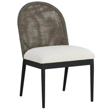 Calandri Fabric Outdoor Dining Chair 2PC-Outdoor Dining Chairs-SUNPAN-Black-Louis Cream-LOOMLAN