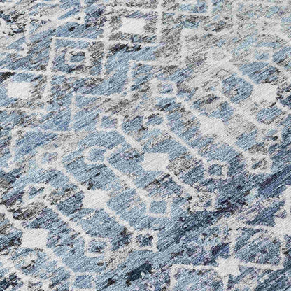 Calandria Blue Washable Indoor - Outdoor Rug - LOOMLAN - LOOMLAN Rugs - Outdoor Rugs