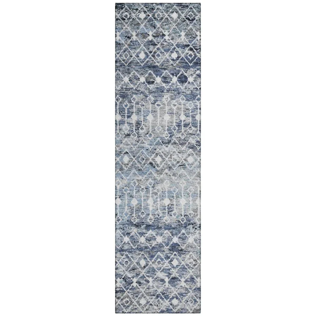 Calandria Blue Washable Indoor - Outdoor Rug - LOOMLAN - LOOMLAN Rugs - Outdoor Rugs